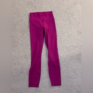 Lululemon Wunder train leggings - size 4 - 25 inch - ripened raspberry